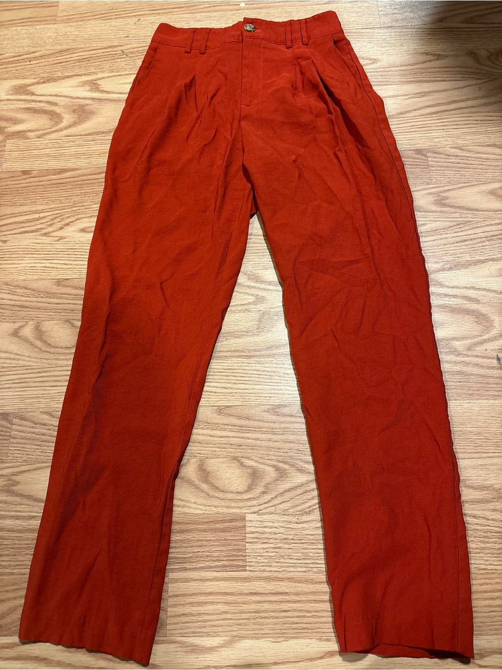 Lulu's Burnt Rust-Red Straight Leg Pants size medium